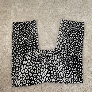 Leopard Print Wide Leg Pants
